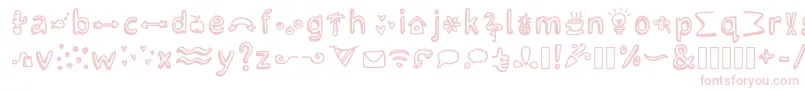 LettertypemiescrazyiconsRegular Font – Pink Fonts on White Background
