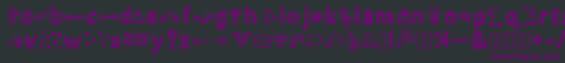 LettertypemiescrazyiconsRegular Font – Purple Fonts on Black Background