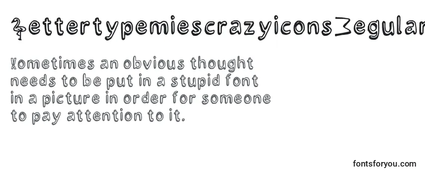 Review of the LettertypemiescrazyiconsRegular Font