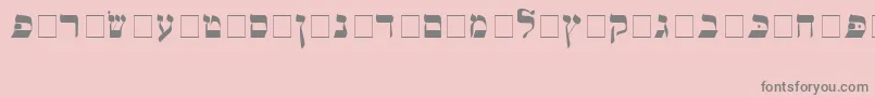 Police Alefbet – polices grises sur fond rose