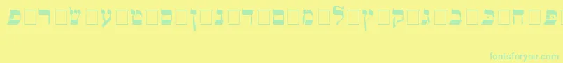 Шрифт Alefbet – зелёные шрифты на жёлтом фоне