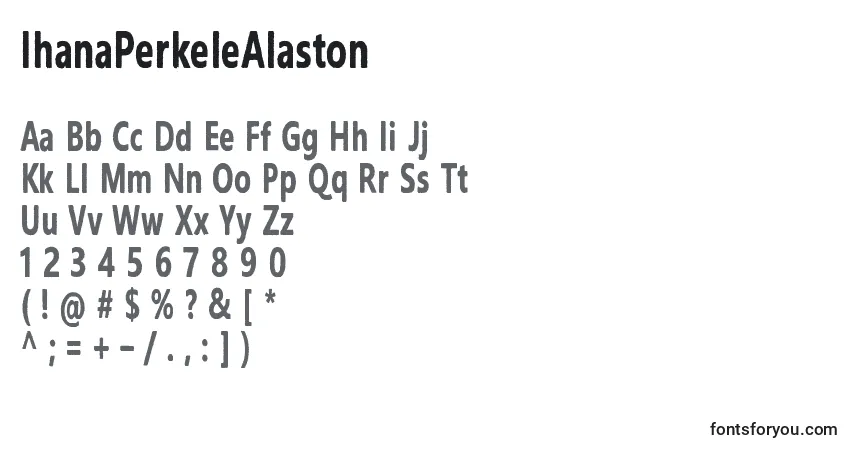 Шрифт IhanaPerkeleAlaston – алфавит, цифры, специальные символы