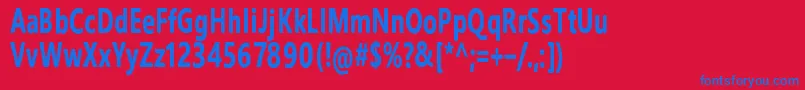 IhanaPerkeleAlaston Font – Blue Fonts on Red Background