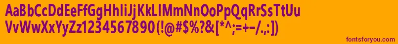 IhanaPerkeleAlaston Font – Purple Fonts on Orange Background