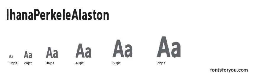 Размеры шрифта IhanaPerkeleAlaston