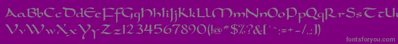 DorovarflfCarolus Font – Gray Fonts on Purple Background