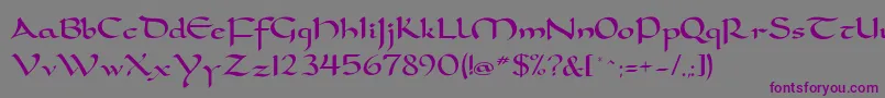 Weitere Informationen zur DorovarflfCarolus-Schriftart DorovarflfCarolus-Schriftart – Violette Schriften auf grauem Hintergrund