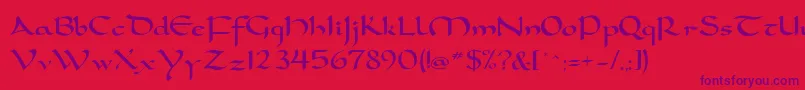 Police DorovarflfCarolus – polices violettes sur fond rouge