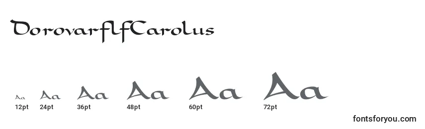 Größen der Schriftart DorovarflfCarolus