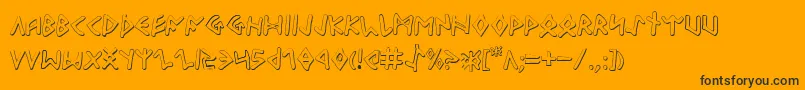 OdinsonOutline Font – Black Fonts on Orange Background