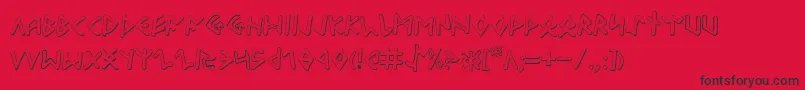 OdinsonOutline Font – Black Fonts on Red Background