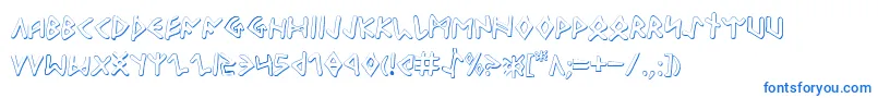 OdinsonOutline Font – Blue Fonts on White Background