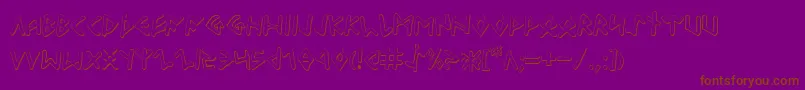 OdinsonOutline Font – Brown Fonts on Purple Background