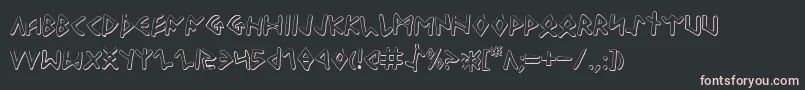 OdinsonOutline Font – Pink Fonts on Black Background