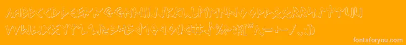 OdinsonOutline Font – Pink Fonts on Orange Background