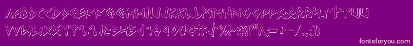 OdinsonOutline Font – Pink Fonts on Purple Background