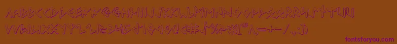 OdinsonOutline Font – Purple Fonts on Brown Background