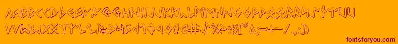 OdinsonOutline Font – Purple Fonts on Orange Background