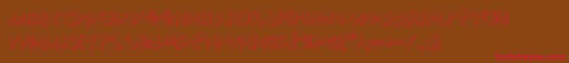 OdinsonOutline Font – Red Fonts on Brown Background