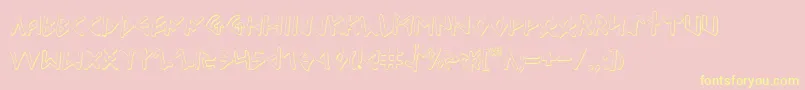 OdinsonOutline Font – Yellow Fonts on Pink Background