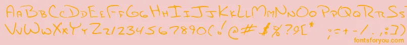 Jami Font – Orange Fonts on Pink Background