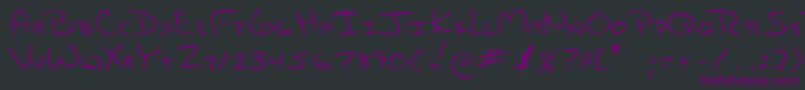 Jami Font – Purple Fonts on Black Background