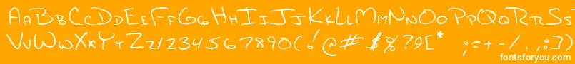 Jami Font – White Fonts on Orange Background