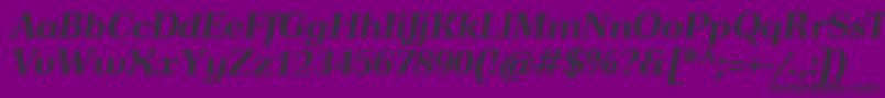 TusardecotextBolditalic Font – Black Fonts on Purple Background