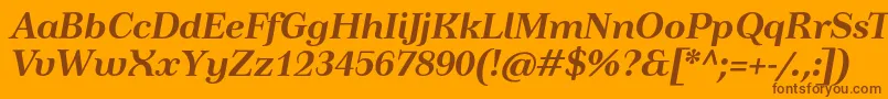 TusardecotextBolditalic Font – Brown Fonts on Orange Background
