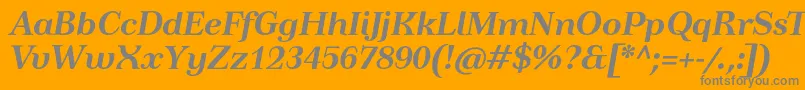 TusardecotextBolditalic Font – Gray Fonts on Orange Background