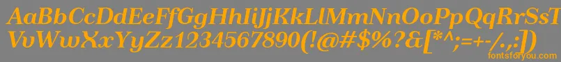 TusardecotextBolditalic Font – Orange Fonts on Gray Background