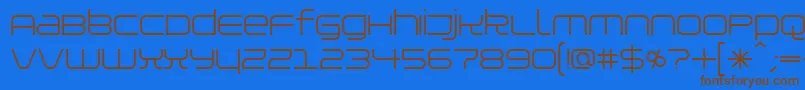 Installer Font – Brown Fonts on Blue Background