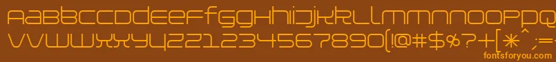 Installer Font – Orange Fonts on Brown Background