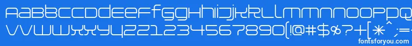Шрифт Installer – белые шрифты на синем фоне