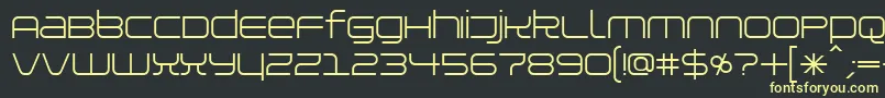 Installer Font – Yellow Fonts on Black Background