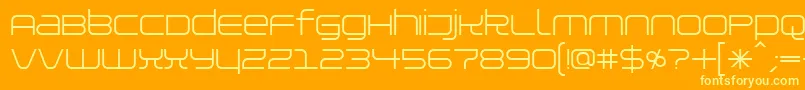 Шрифт Installer – жёлтые шрифты на оранжевом фоне