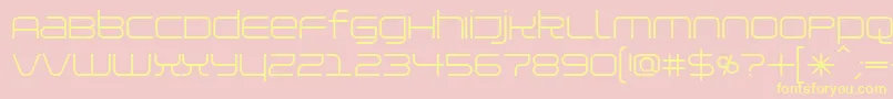 Installer Font – Yellow Fonts on Pink Background