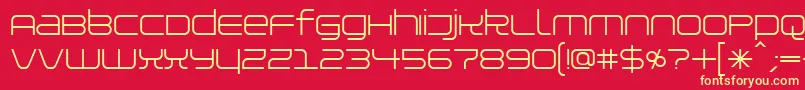 Installer Font – Yellow Fonts on Red Background