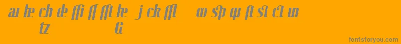 LinotypeoctaneBolditalicadd Font – Gray Fonts on Orange Background