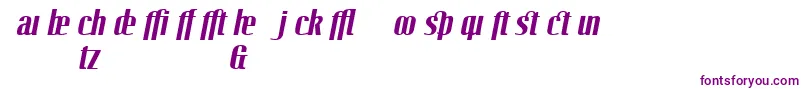 LinotypeoctaneBolditalicadd Font – Purple Fonts on White Background