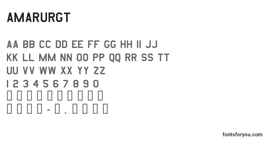 A fonte Amarurgt – alfabeto, números, caracteres especiais