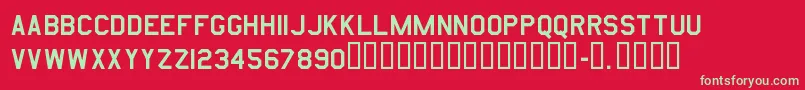 Amarurgt Font – Green Fonts on Red Background