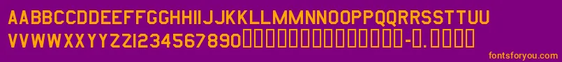 Czcionka Amarurgt – pomarańczowe czcionki na fioletowym tle