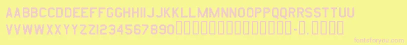 Amarurgt Font – Pink Fonts on Yellow Background