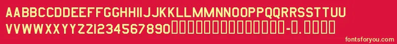 Amarurgt Font – Yellow Fonts on Red Background