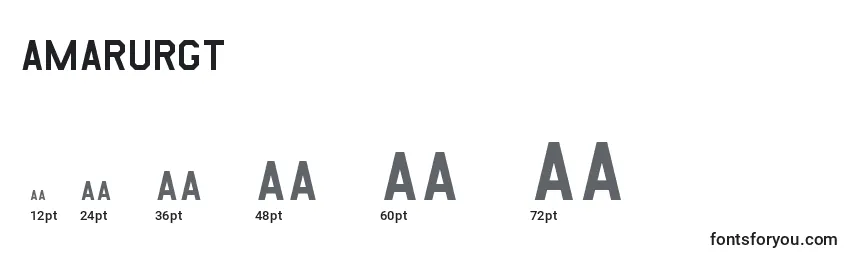Размеры шрифта Amarurgt