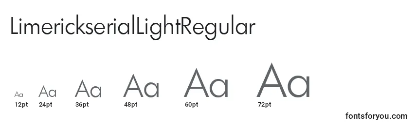 Размеры шрифта LimerickserialLightRegular