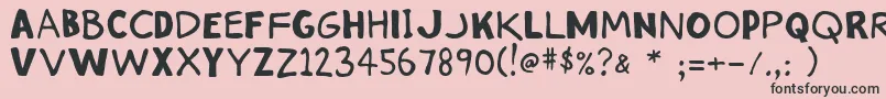 Stinky ffy Font – Black Fonts on Pink Background