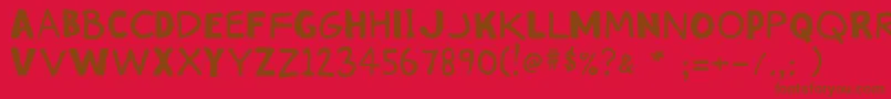 Stinky ffy Font – Brown Fonts on Red Background