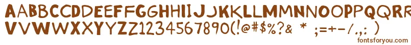 Stinky ffy Font – Brown Fonts on White Background
